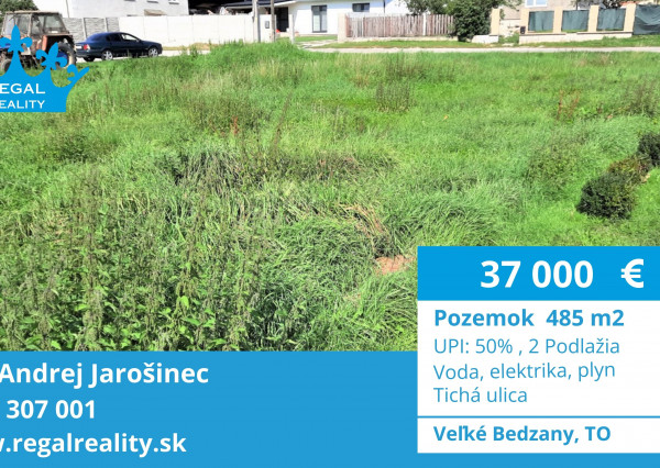 Rezervovaný: POZEMOK  na RD, Veľké Bedzany, okr. Topoľčany