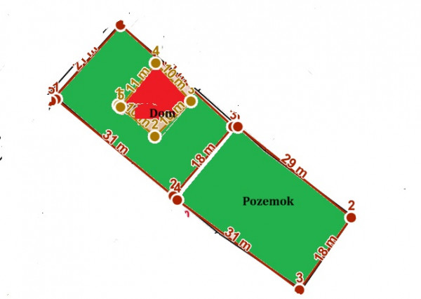 3-izb. Dom, 1189 m2,  Krušovce, okr. Topoľčany