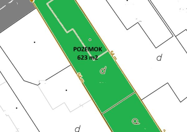POZEMOK na RD, 623 m2, Kuzmice, okr. Topoľčany
