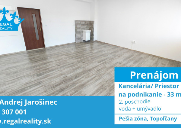 Prenájom: Kancelária/ Služby, 33 m2, Centrum, Topoľčany