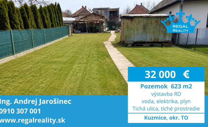 POZEMOK na RD, 623 m2, Kuzmice, okr. Topoľčany - fotografia 1