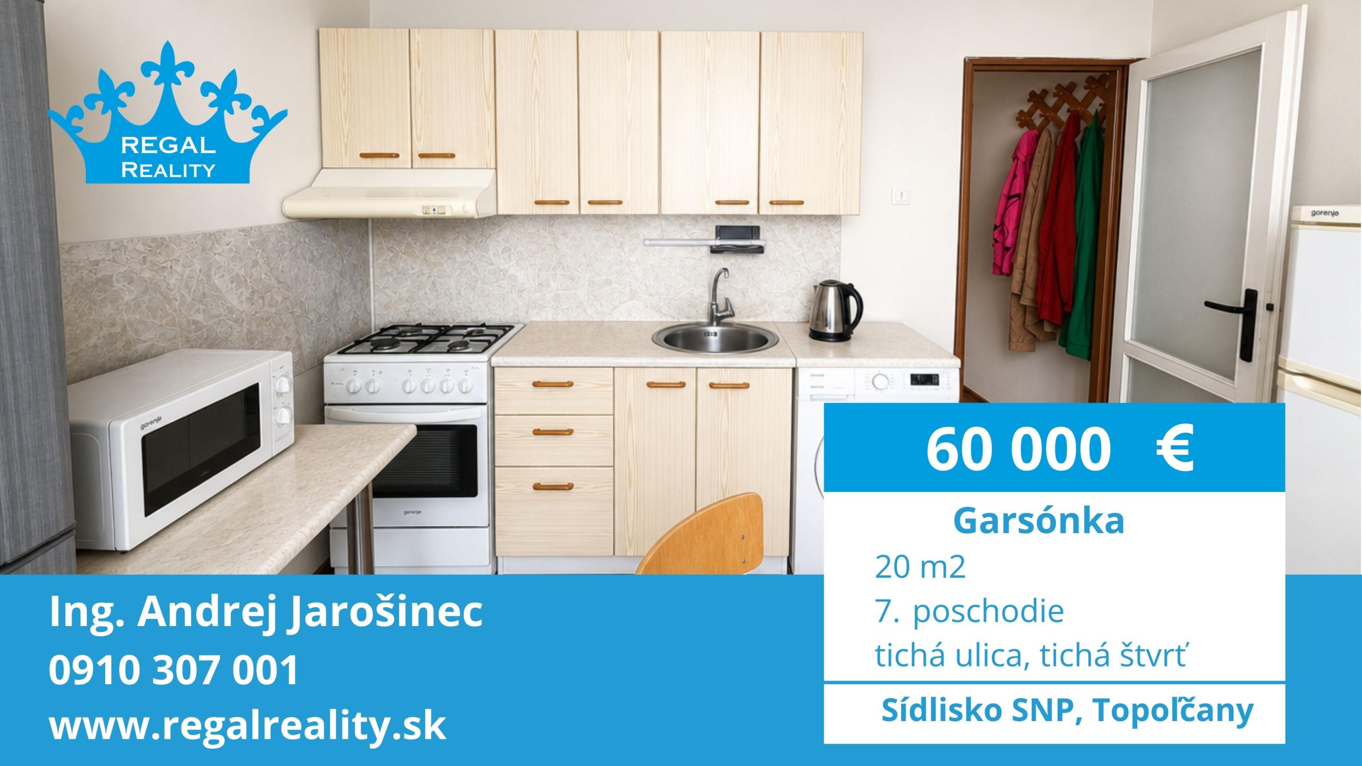 Výhradne: Garsónka, 20 m2, sídlisko SNP, Topoľčany