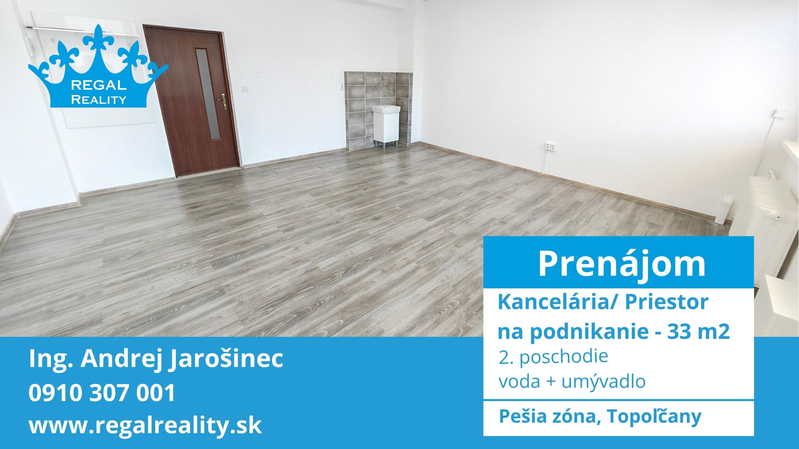 Prenájom: Kancelária/ Služby, 33 m2, Centrum, Topoľčany